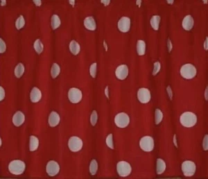 Red White Polka Dot Curtain Valance Window Topper Cotton fabric 43"W x 15"L - Picture 1 of 1
