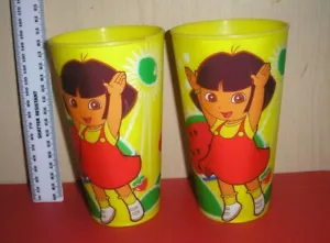 DORA Plastic Drink Glasses Set of 2 - Picture 1 of 2