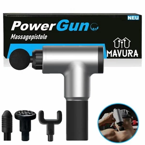 PowerGun Massagegerät Massagepistole Massagegun Set m. 4 Massageköpfe elektrisch - Bild 1 von 6