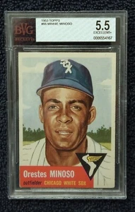 1953 Topps #66 Orestes Minoso BVG 5.5 EX + HOF - Bild 1 von 2