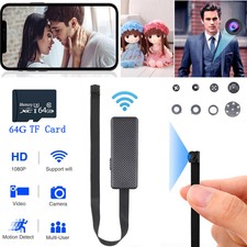 64GB 4K HD 1080P Security Nanny Cam Wireless Wi-Fi Pinhole DIY Screw Camera DVR