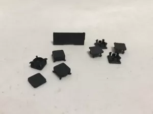 Kit completo de tapas de tornillos de plástico/pies de goma para PS3 delgada - negra 9 piezas - Imagen 1 de 4
