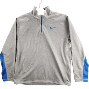 Nike Therma Fit Pullover Grau Blau Herren XL Langarm 1/4 Zip Pulli Freizeit - Bild 1 von 12