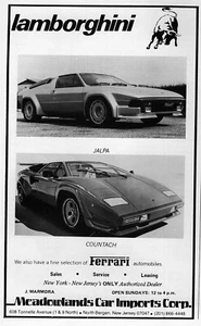 1985 Lamborghini Countach & Jalpa Original Rare Ad - Picture 1 of 1
