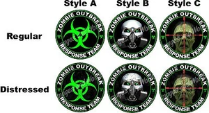 Zombie Response Team Repositionable Decal Sticker-Walking Dead-Great Gift! - Picture 1 of 1