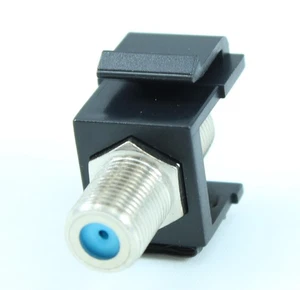 Keystone Jack Insert/Coupler Type: Coax F-Type 2.4Ghz HIGH SPEED  Black - Picture 1 of 2