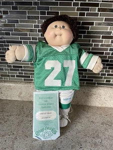 Cabbage Patch 85 Doll First Tooth Gerald Dean Football Birth Cert Outfit Diaper - Picture 1 of 11