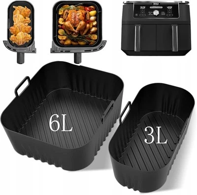BEZ MARKI 2x Airfryer Zubehör Silikonform Für Heißluftfritteuse Silikoneinsatz Air Fryer ✅