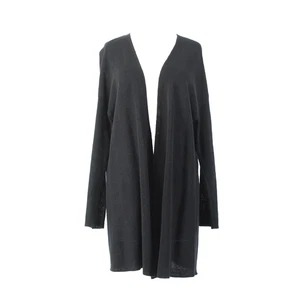 Eileen Fisher Wrap Sz Sp Black Long Sleeve Organic Linen Organic Cotton Wrap - Picture 1 of 13