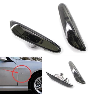 2x Gray Side Marker Light Turn Signal Lamp Fit BMW E46 4DR 02-05 63137165915 - Image 1 of 4
