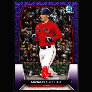 MASATAKA YOSHIDA 2023 Bowman Chrome #58 Purple Mojo Refractor /250 Rookie RC - Picture 1 of 2