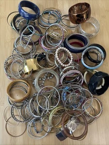 Riesiges Vintage Armband Schmuck Konvolut 160 Teile Armreif Stretch gemischte Sorten LBS160 - Bild 1 von 20