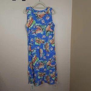 Vestido sin mangas estampado hawaiano piña Hilo Hattie talla L - Imagen 1 de 11