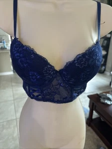 Sujetador largo Adore Me para mujer azul de encaje Balconette talla 34B - Imagen 1 de 6