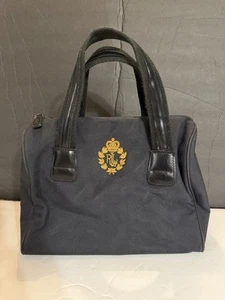 Vintage 90s Ralph Lauren Boston Bag Black Handbag Purse - Picture 1 of 10