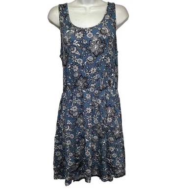 chetta b floral blue black Modal dress XL - Image 1 of 4