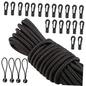 1/4" x 52 ft Bungee Shock Cord, Elastic Kayak Stretch String Rope with Bungee - Picture 1 of 8