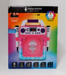 Karaoke Groove Mini Pink Singing Machine SML654 HDMI New Open Box - Picture 1 of 15