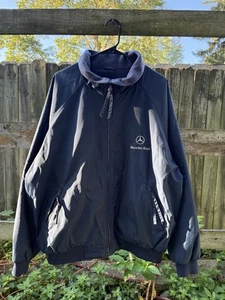 Port Authority Men’s Mercedes Benz Zip Up Jacket Size XL Navy Blue - Picture 1 of 4