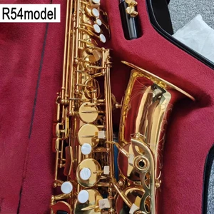 New R54 Alto Saxophone Lacquer gold Eb Sax 54 Professional with case Mouthpiece - Picture 1 of 13