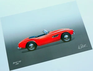 BMW 507 Classic Roadster Car Accessory Graphic Design Art Poster Gift - Picture 1 of 12