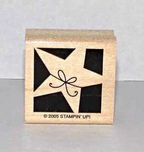 Star with String Bow Single Stamp Christmas Holiday by Stampin Up Holiday Blocks - Picture 1 of 6