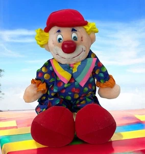 Vintage Commonwealth Lovable Huggable Friends Plush Clown Red Hat and Shoes 16" - Picture 1 of 11