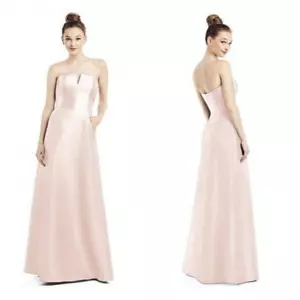 Alfred Sung Strapless Maxi Dress Size 14 - Picture 1 of 12