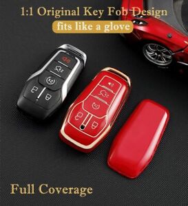 2024 TPU Remote Key Fobs Covers Keychain for Ford F-150 Explorer Lincoln MKX MKC