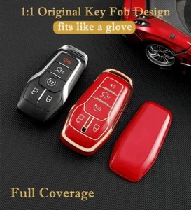 2025 TPU Remote Key Fobs Covers Keychain for Ford F-150 Explorer Lincoln MKX MKC - Picture 1 of 17