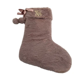 Victoria’s Secret Weihnachtsstrumpf Mauve Rosa Kunstfell 2024 Neu - Bild 1 von 6