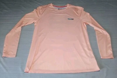 Camisa de Pesca World Wide Sportsman Manga Larga Camiseta L Melocotón Floral Isla Barco Foto 1 de 4