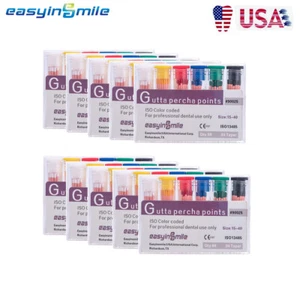 10packs Dental Gutta Percha Points for Endodontic Root Canal Taper .04 #15-40 - Picture 1 of 11