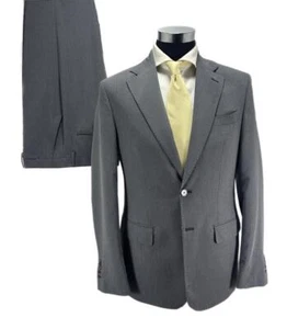 Traje de hombre a medida D/6 Briatore 2 botones gris claro 100% lana Hecho en It - Imagen 1 de 1