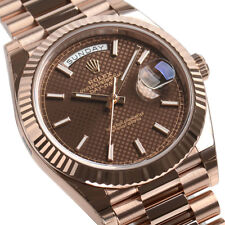 Rolex Day Date 228235 President 40mm Everose Gold Chocolate Motif Dial Watch