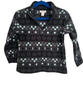 Toddler Boys’ Smiley Printed Zip-Up Microfleece Pullover Sweatshirt - Cat & Jack - Picture 1 of 5