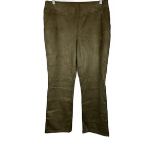 Linea by Louis Dell 'Olio Women's Faux Suede Boot Leg Pant Loden 14 Size - Picture 1 of 2