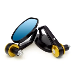 7/8" 22mm Handlebar Bar End Motorcycle Rearview Mirrors Dual Sport bike Chopper - Picture 1 of 3
