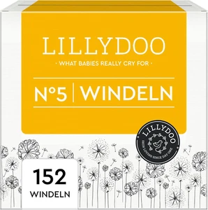 LILLYDOO Hautfreundliche Baby Windeln-Größe 5 Monatsbox-152 Stück-Weich-11-16 Kg - Bild 1 von 7