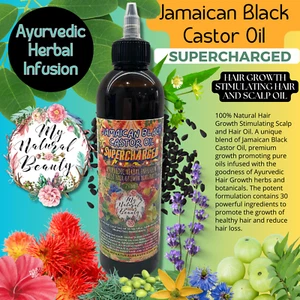 Jamaican Black Castor Oil PLUS Ayurvedic Herbs Hair GROWTH Optional Scalp Brush - Picture 1 of 27
