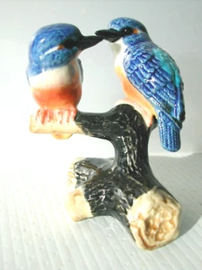 KLIMA K686 Miniature statuette en porcelaine - MARTIN PECHEUR BRANCHE KINGFISHER - Imagen 1 de 3