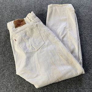 Vintage 80s Levis 505XX Mens Jeans White Denim Size 36x30 (Actual 33x29) “Stains