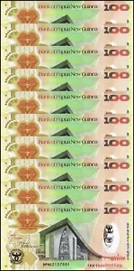 Papua New Guinea 100 Kina, 2008, P-37, UNC, Commemorative X 10 PCS - Picture 1 of 2
