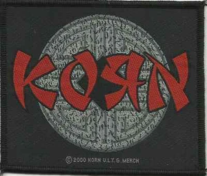 KORN asian logo 2000 - WOVEN SEW ON PATCH official merchandise - no longer made - Picture 1 of 1