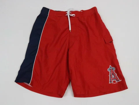 Los Angeles Angels Swim Trunks Swim Shorts Men XL Baseball Drawstring Red MLB Cover