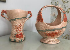 Arthur Wood Garden Wall Vase & Basket £4 Each Art Deco Vintage Retro
