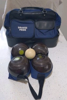 Taylor Rolph Tyrolite Bias 3 Size 5 Lawn Bowls  Jack and bag brown - image 1 of 4