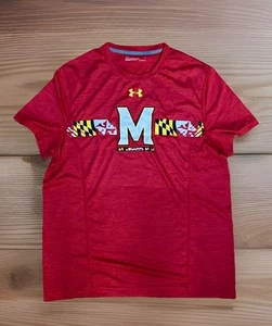 Maryland Terps Team Issued Men’s Lacrosse red warm-up shirt (M) - Picture 1 of 4
