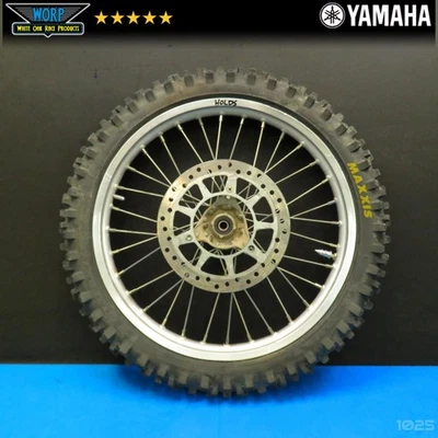 Yamaha YZ85 2005 rueda delantera buje llanta rotor radios neumático ~ OEM 02-18 17" Foto 1 de 4