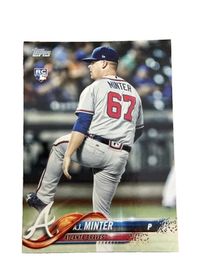 Excellant: 2018 topps A.J. Minter Atlanta Braves Trading Rookie Card - Image 1 of 2